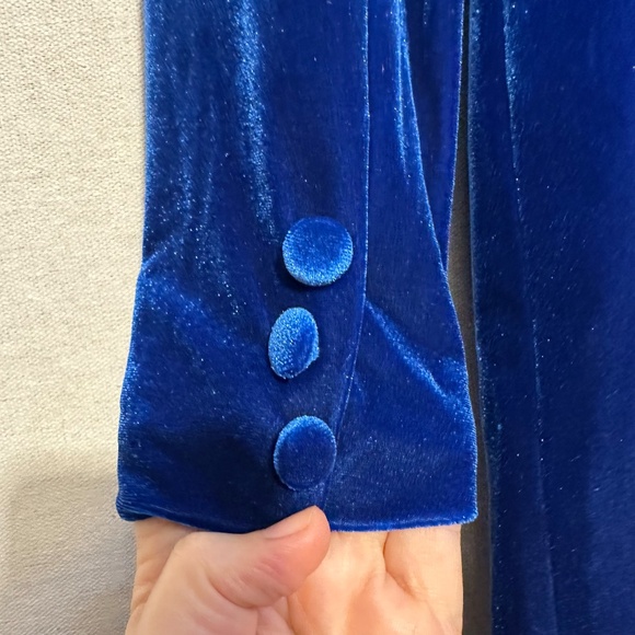 NWT Aidan Mattox Tuxedo Velvet Dress - size 0 - Picture 6 of 9